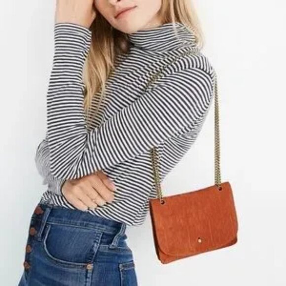 NWOT - Madewell The Chain Crossbody Bag in Corduroy Suede - Picture 2 of 12